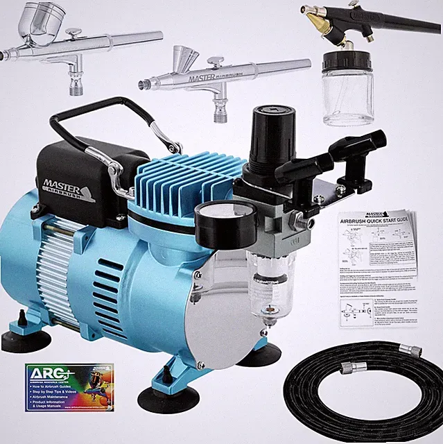 Cool Runner II Dual Fan Air Compressor Airbrushing System Kit