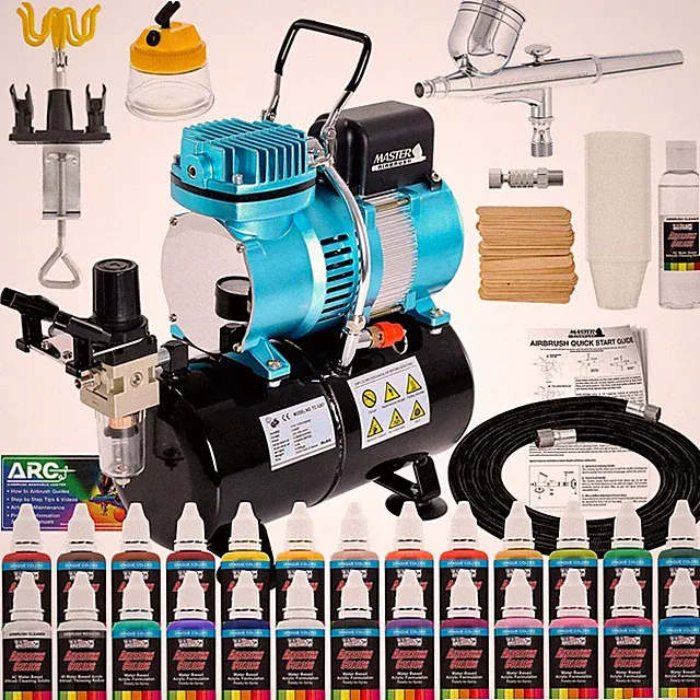 Cool Runner II Dual Fan Air Tank Compressor System Deluxe Kit with Gravity Fe...