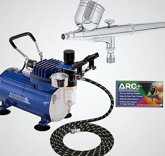 Dual Action Airbrush Kit with Tankless Compressor Master