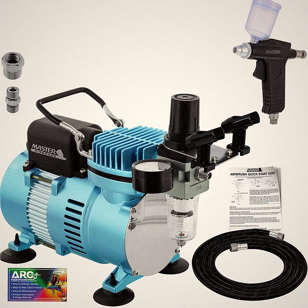 Master Economy Series G70 Airbrush Kit with Master Compressor TC-20 & Air Hose