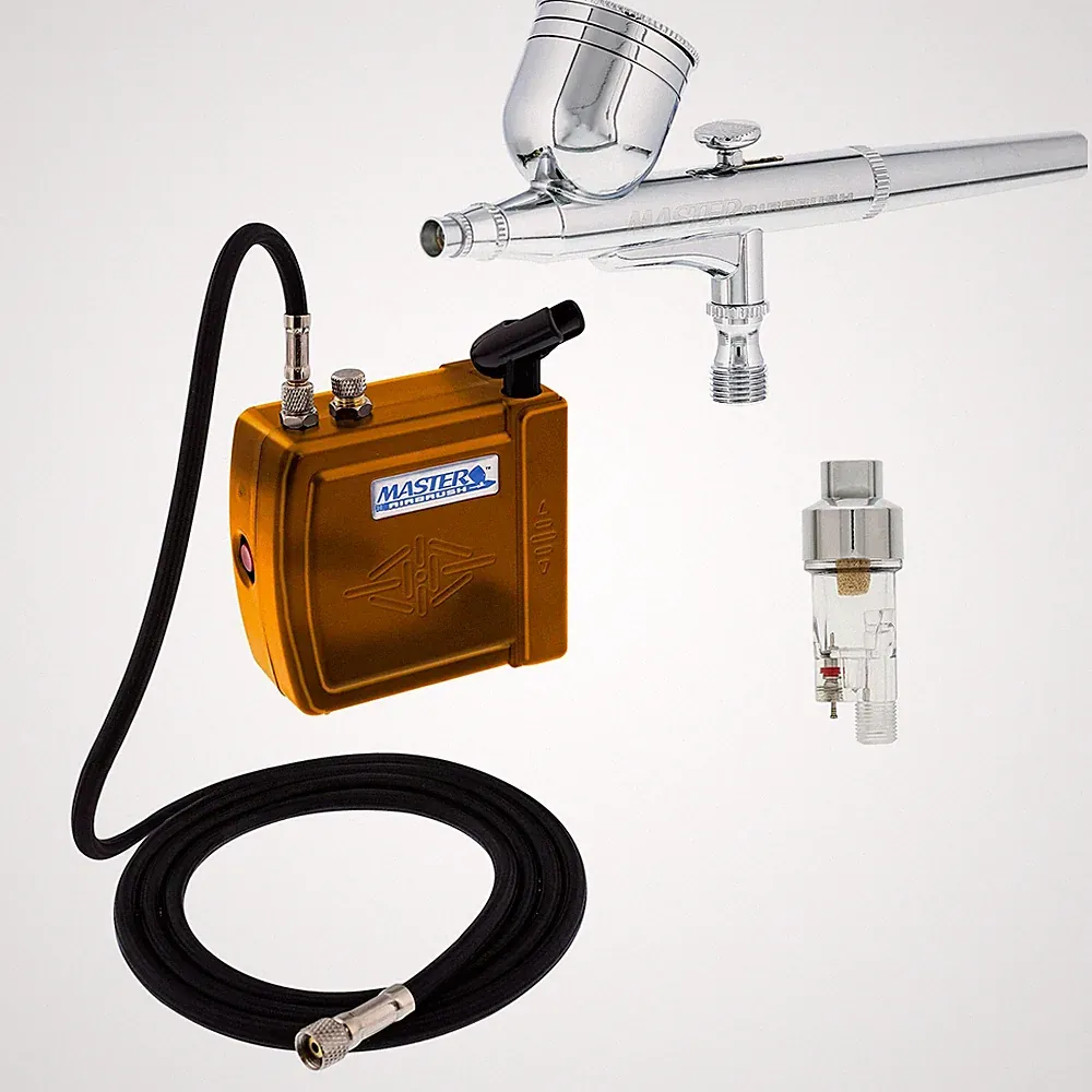 Multi-Purpose Air Brush Kit with Mini C16-G Air Compressor, Airbrush & ARC Ca...
