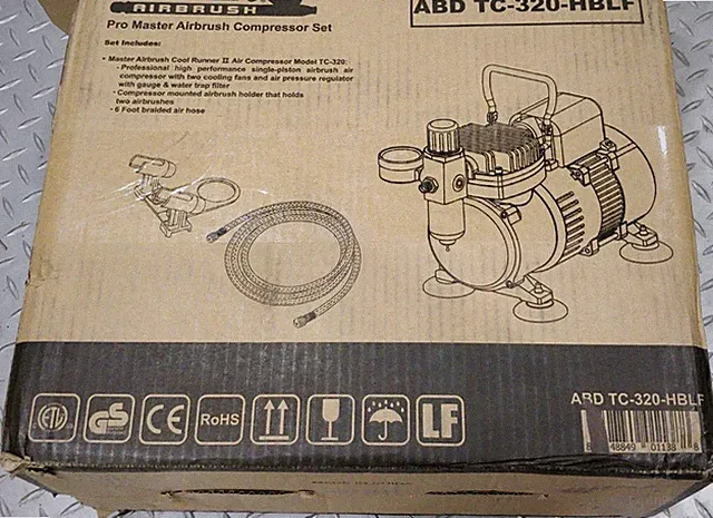 Pro Master Airbrush Compressor Set ABD TC-320-HBLF